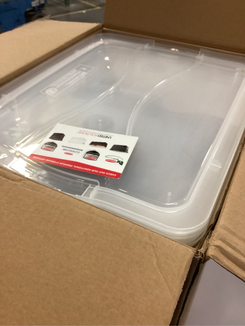 Condition photo showing Good Condition for 6 Quart Clear Storage Latch Box/Bins, 6-Pack Plastic Container with Latches and Lid