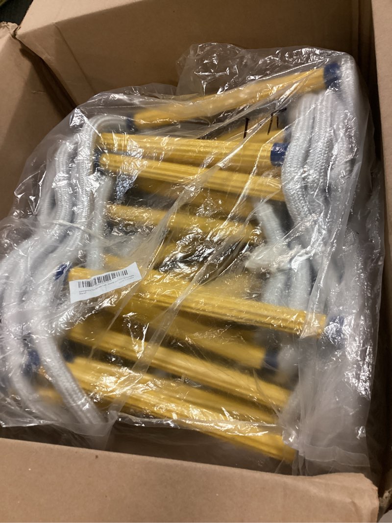 Condition photo showing Good Condition for Emergency Fire Escape Ladder 10M Flame Resistant Safety Extension Rope Ladder with 2 Hooks, 3-7 Story Homes Reusable Compact & Portable External Ladder (10M / 32.8FT) 32.8 ft