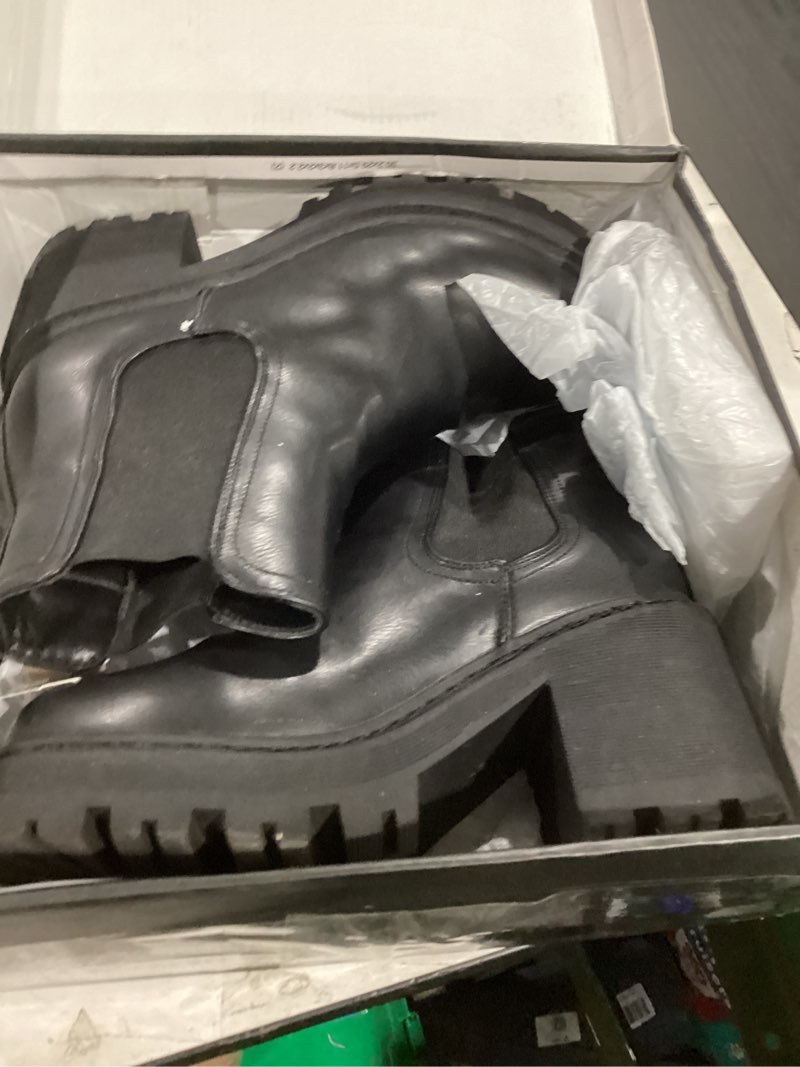 Condition photo showing Good Condition for firelli Women Fashion Chelsea Boots Platform Boots Classic Ankle Booties 9.5 Black