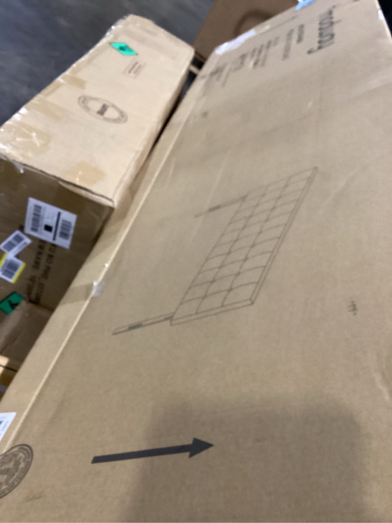 Modway Emily Tufted Button Linen Fabric Upholstered King Headboard in Navy