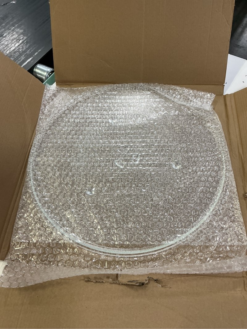 Condition photo showing New/Like New for microwave plate replacement 14 1/8 inch fits de74-20002b samsung microwave turntable plate - exact replacement microwave glass plate - durable oven dish tray for better reheating and cooking