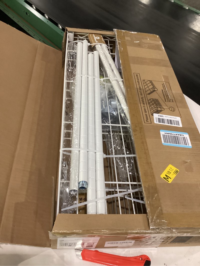 Condition photo showing Good Condition for futassi p1 medium heavy-duty portable closet, 30" w x 14" d x 76" h, metal rolling clothing rack, white p1 medium white