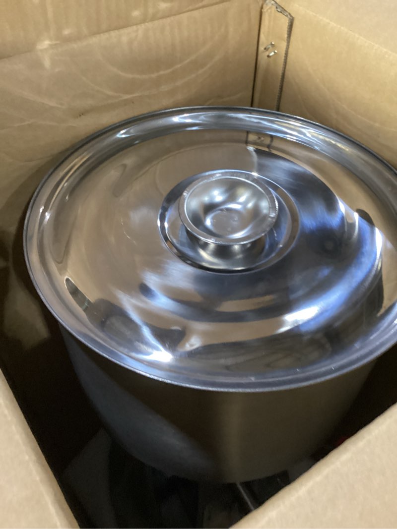 Condition photo showing As Is for vevor manual paste liquid filling machine, 5-100ml adjustable bottle filling machine, stainless steel liquid filler with 11.5l hopper for milk water juice shampoo honey manual:5-100ml