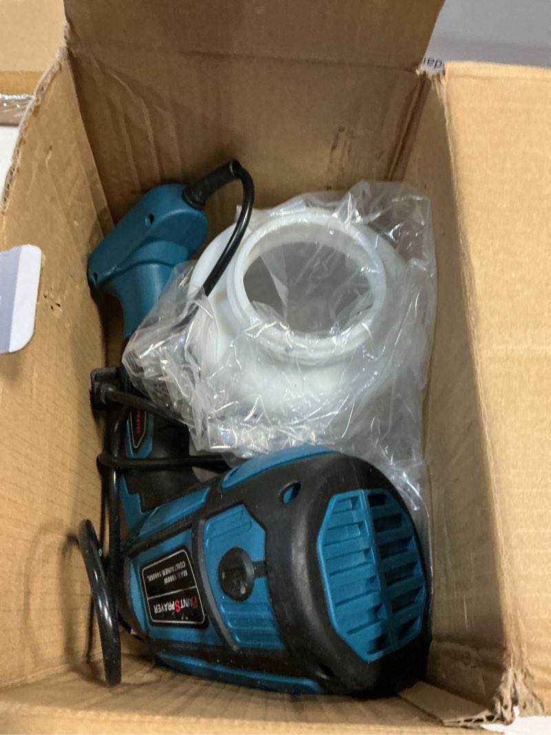 Condition photo showing As Is for paint sprayer 1000w high power electric spray paint gun with adjustable spray width knob,1400ml container,4 nozzles & 3 patterns,easy to clean for furniture cabinets house painting