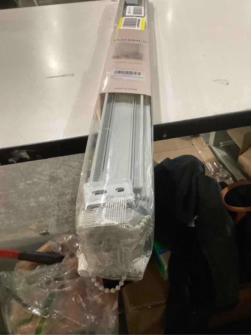 Condition photo showing New/Like New for Zebra Blinds for Windows (34" W x 72" H, White) Zebra Roller Window Shades, Corded Dual Layer Light Filtering Privacy for Day and Night, Light Control and Protecting Privacy for Home and Office