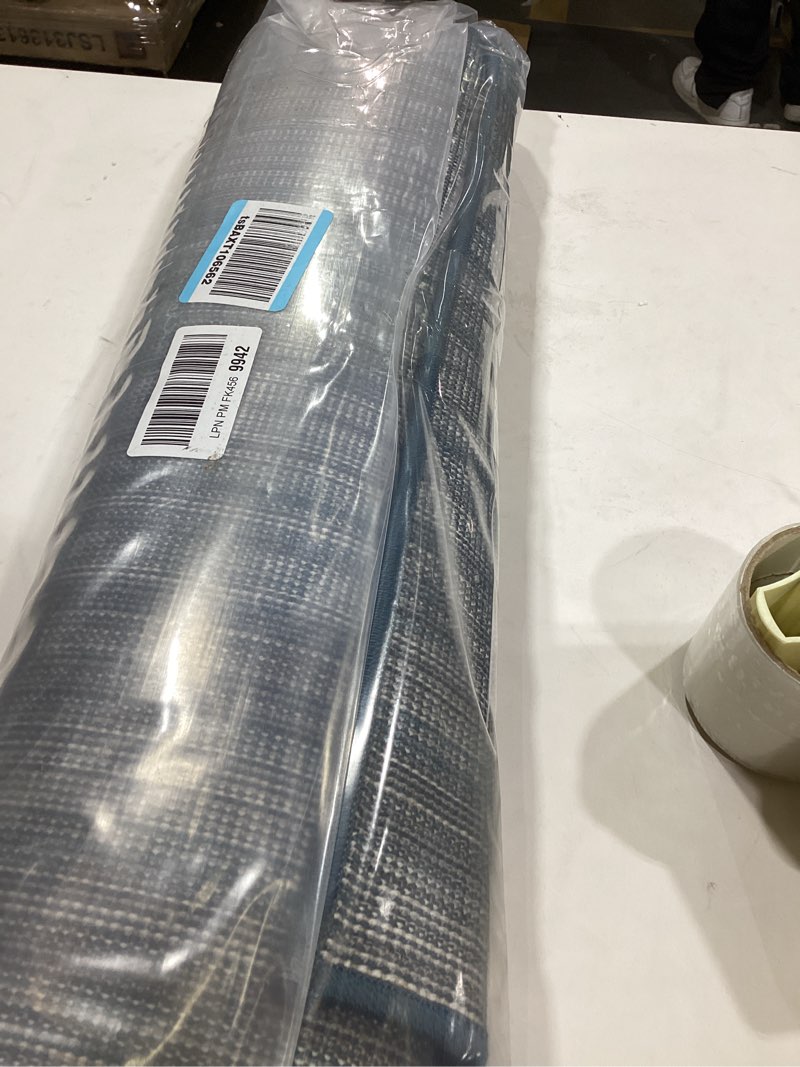 Condition photo showing Good Condition for JONATHAN Y Haze Solid Low-Pile Navy Runner Rug 2x8, Coastal,Bohemian,Minimalist,Classic, Easy-Cleaning for Living Room,Bedroom,Kitchen,Pet Friendly,Non-Shedding (SEU100C-28)