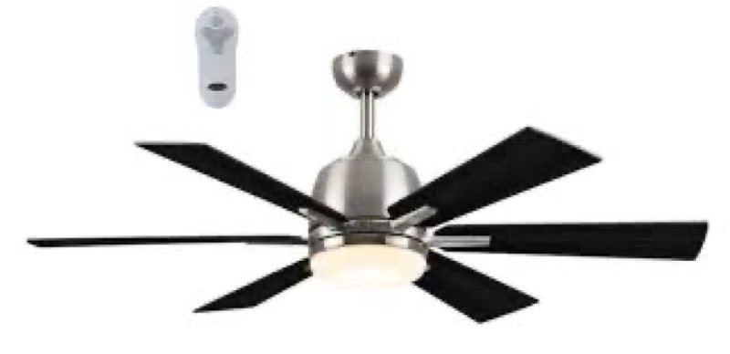 Harbor Breeze Bradbury 48-in Brushed Nickel LED Indoor ceiling fan