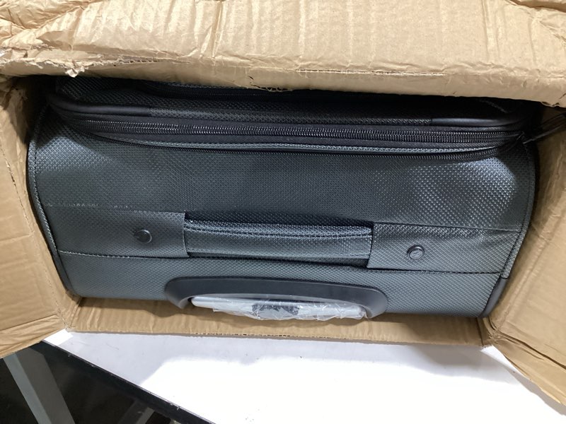 Condition photo showing Good Condition for SwissGear Sion Softside Expandable Luggage – Medium Checked Suitcase with 360 Degree Wheels & Retractable Handle – 25 Inch, Perfect for 1-7 Night Trips – Dark Gray Checked-Medium 25-Inch Dark Grey