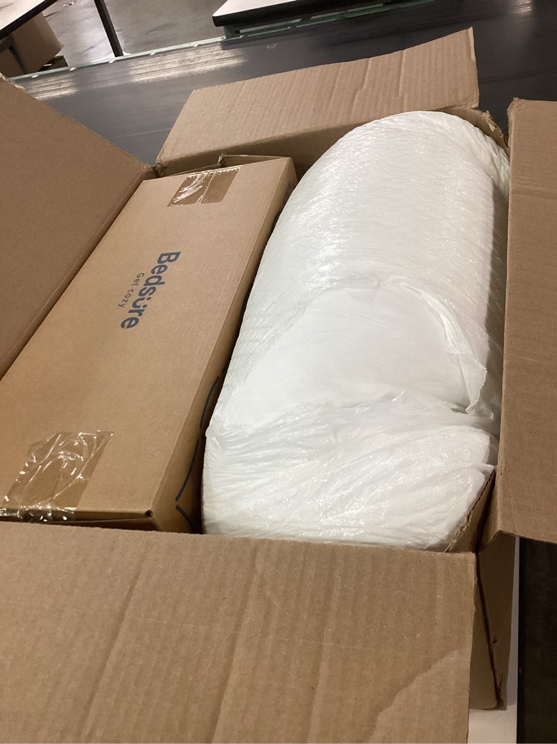 Condition photo showing As Is for Bedsure Queen Pillows Set of 2, Luxury Hotel Firm Pillows for Sleeping, Decoration Strip Diamond Design Cover, Fluffy Original Down Alternative Filling for Side, Back or Stomach Sleepers Queen Grey 2