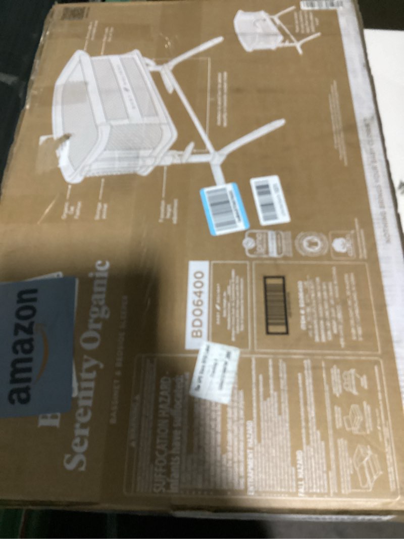 Condition photo showing New/Like New for baby delight beside me serenity bassinet | lightweight bedside sleeper & baby bassinet | 7-position height adjustment | 100% gots certified organic cotton fabric | organic oat organic oat organic plush fabric