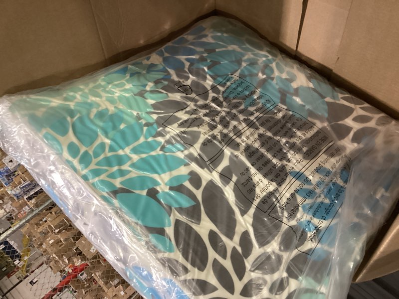 Condition photo showing As Is for jmgbird premium outdoor chair cushions set of 2-22x22 inch seat cushions with ties, weather resistant for patio furniture light blue with white 22"×22"