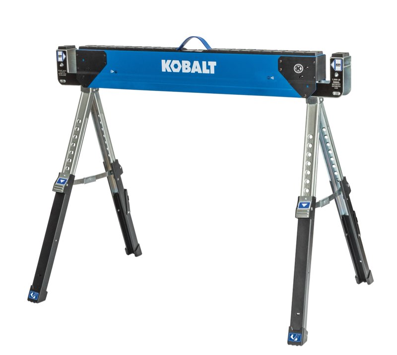  kobalt 42-in w x 32-in h adjustable steel saw horse ( 1100-lb capacity)