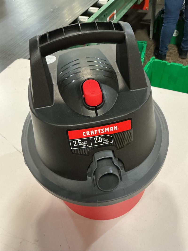 Condition photo showing Good Condition for craftsman cmxevbe17250 2.5 gallon 2.5 peak hp wet dry vac, portable shop vacuum wet and dry with filter bag, hose and attachments for cleaning in the home