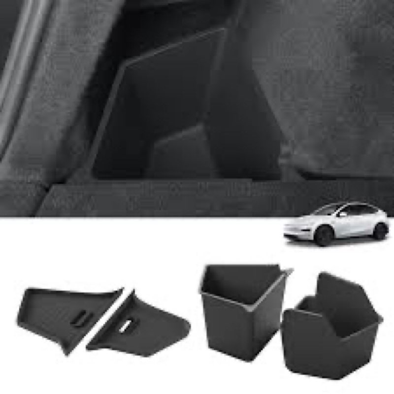 LUCKEASY Rear Trunk Storage Bins Fit for Tesla Model Y Juniper 2025 2026 Trunk Side Storage Box with