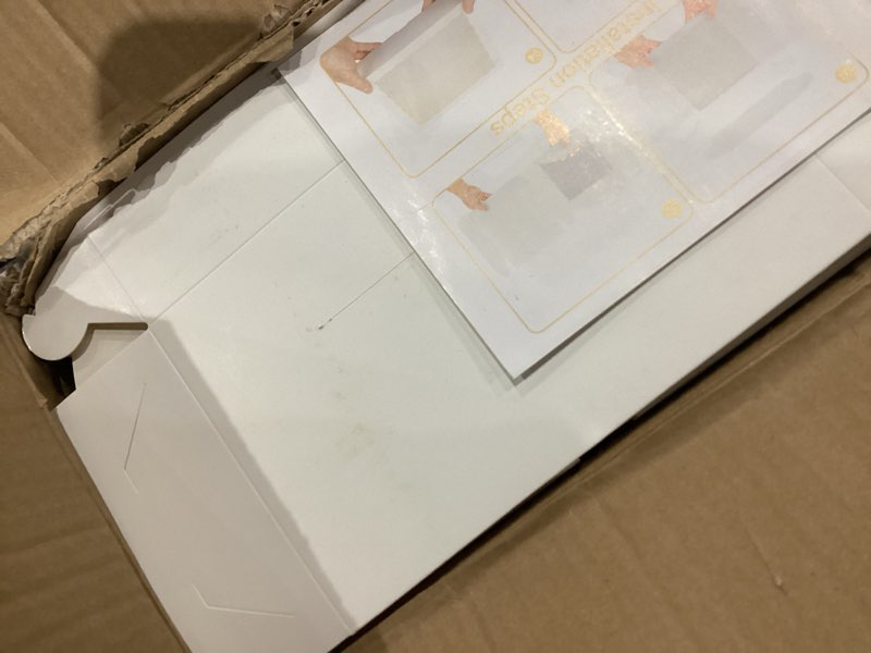 Condition photo showing As Is for 100PCS 8x5x2 Inch Bakery Boxes with Window, Perfect for Cookies, Chocolate Covered Strawberries, Macaron & More, Simple Style 100 White