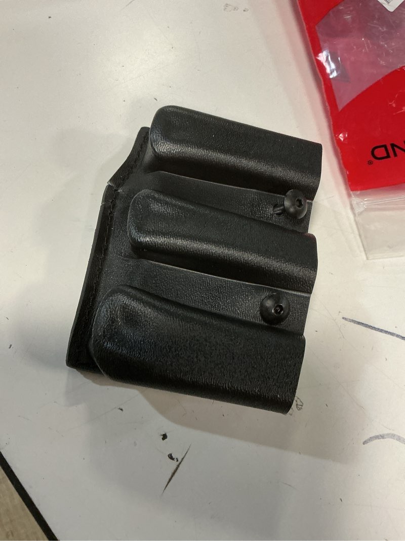 Condition photo showing As Is for safariland 775 slimline open top triple magazine pouch glock 17/22 stx tactical black