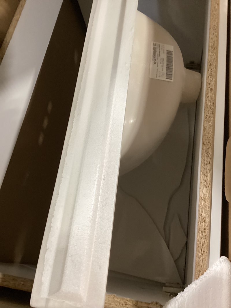 project source dover 36-in true white single sink bathroom vanity with white cultured marble top