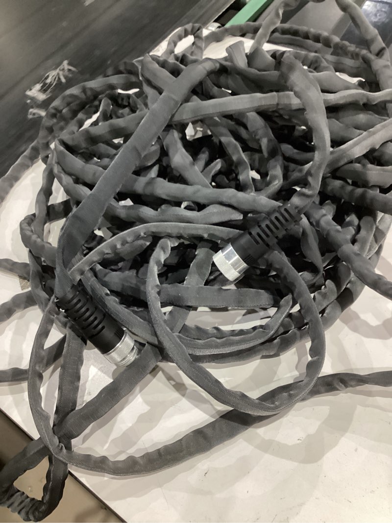 Condition photo showing As Is for zero-g 4001-100 garden hose, 5/8" x 100', gray visit the zero-g store