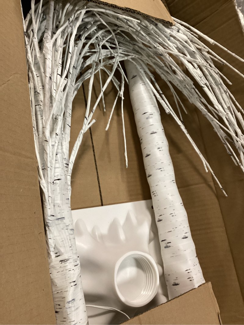 Condition photo showing Good Condition for 6FT Lighted Birch Tree with 144 LED Lights, Artificial Light Up Tree, Decorative Light Trees for Indoor Home Decor, Wedding Party, Christmas Holiday Floor Lamp