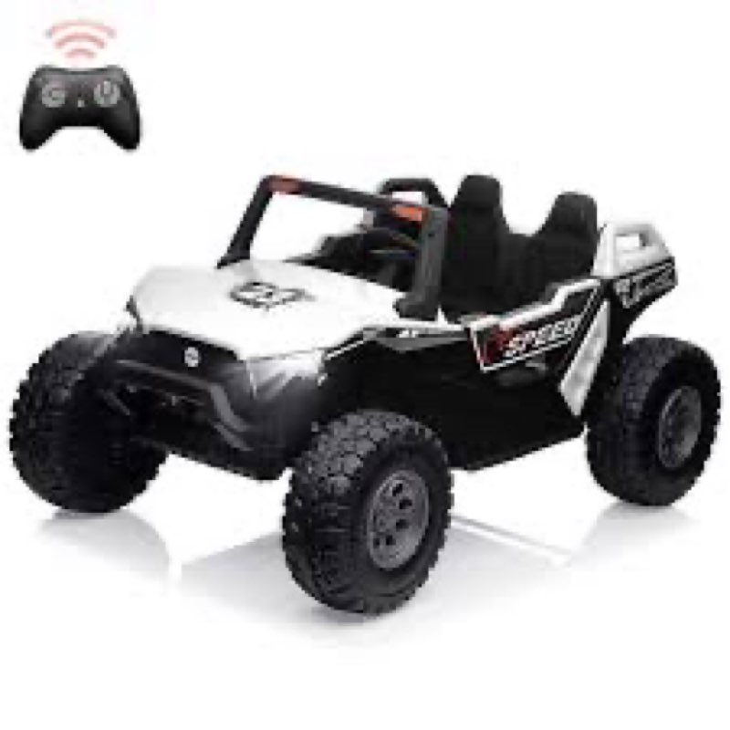 24V 2 Seaters Ride On UTV with Remote Control, 5MPH Battery Powered XXL Ride Car Toy for 2 Big Kids,