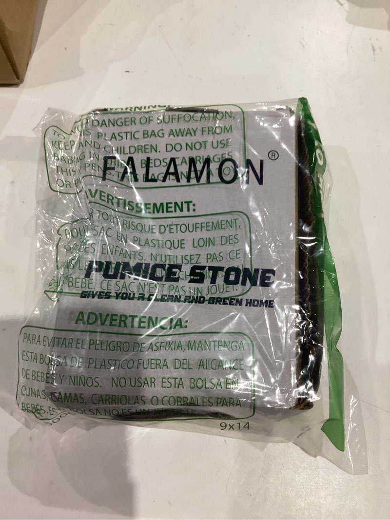 Condition photo showing As Is for 8 pack pumice stone for toilet bowl cleaning, scouring stick remove hard water rings, calcium buildup and rust, pumice cleaning bar for tile bath-tub white