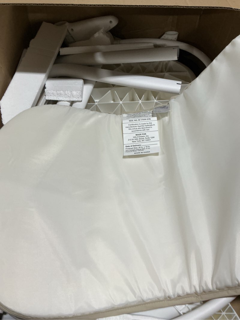 Condition photo showing Good Condition for (Similar to) HALO® BassiNest® Lite – Breathable Baby Bassinet Slides Over Bed with Mesh Walls for Airflow & Visibility, Lowering Wall for Easy Access, Portable & Lightweight, Fits Most Beds