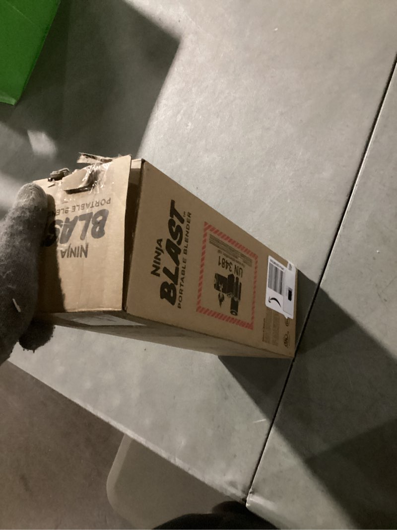 Condition photo showing As Is for Ninja Blast Portable Blender, Cordless, 18oz. Vessel, Personal Blender for Shakes & Smoothies, BPA Free, Leakproof Lid & Sip Spout, USB-C Rechargeable, Dishwasher Safe Parts, Metallic Purple, BC151PL