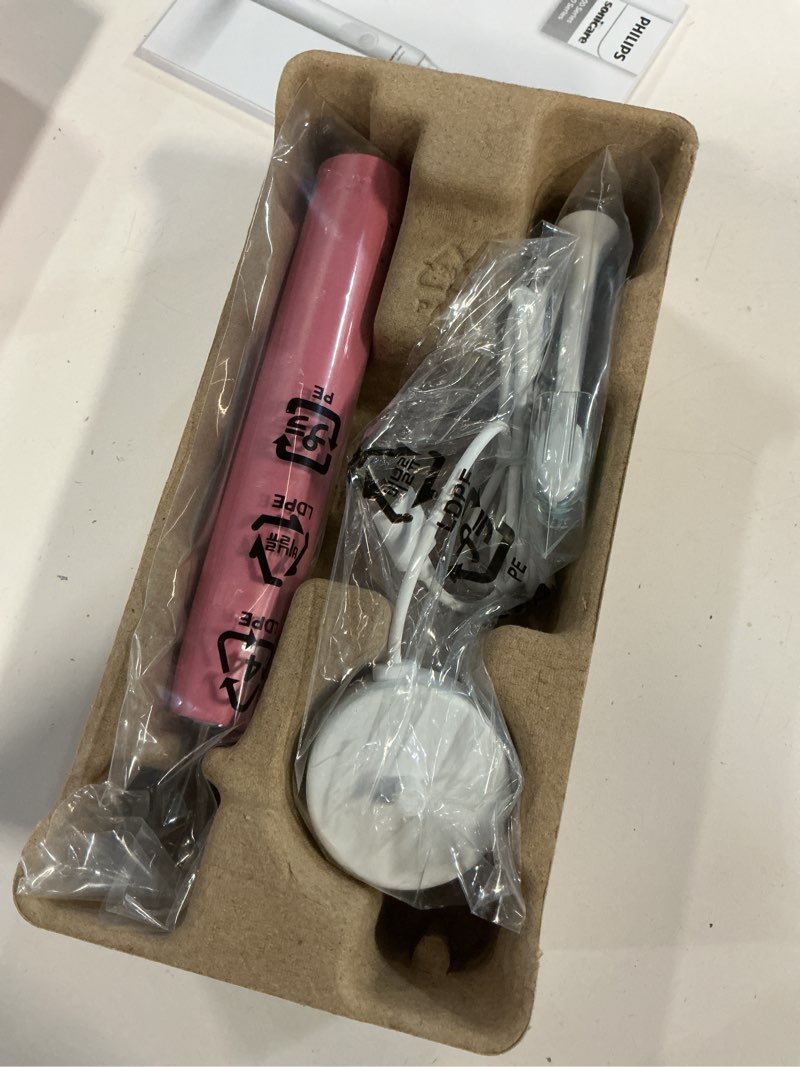 Condition photo showing New/Like New for Philips Sonicare 4100 Rechargeable Electric Toothbrush, Advanced Plaque Removal, Pressure Sensor, Includes Brush Head Case, Deep Pink BD5004AZ 1 Count (Pack of 1) Deep Pink + Brush Head Case