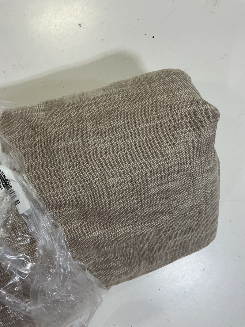 Condition photo showing Good Condition for textured cotton true blackout curtain, 48x108, flax