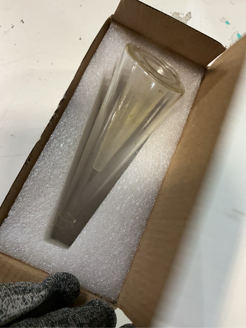 Condition photo showing As Is for Stained Glass vase, Decorative Glass vase for Home décor (Transparent)