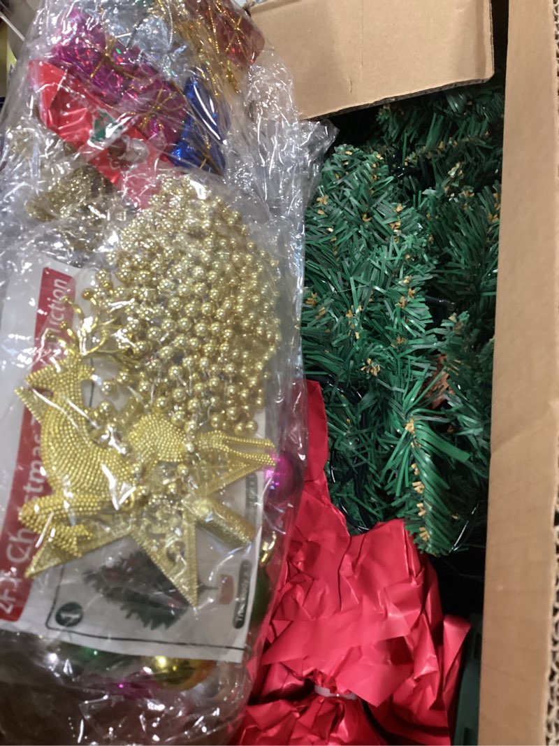 Condition photo showing New/Like New for 2FT Mini Christmas Tree, Small Tabletop Christmas Trees with 60 LED Lights, 24 Inches Prelit Christm