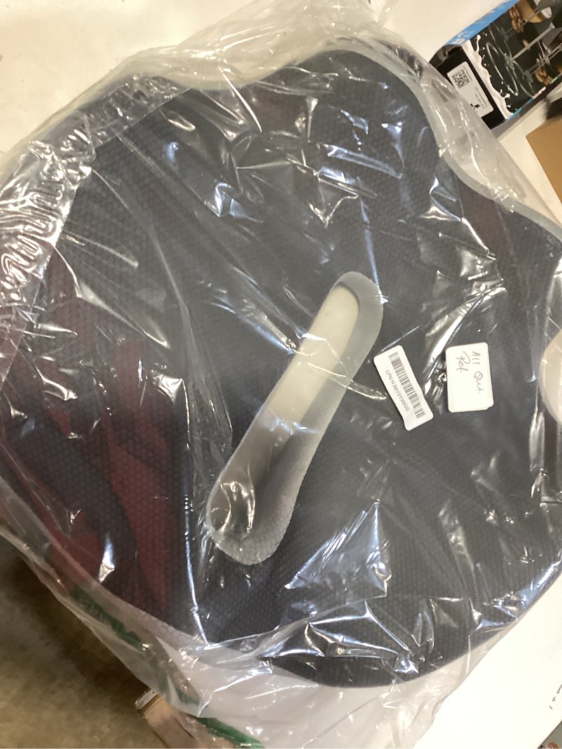 Condition photo showing Good Condition for x-large seat cushion for truck driver, upgraded cushion for back support and pain relief, memory foam with non-slip washable cover, relieves long-term truck sitting and pain