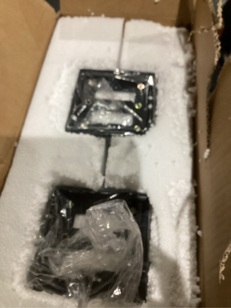 Condition photo showing Good Condition for Emliviar 2-Pack Farmhouse Lantern Wall Sconces, 15" Wall Mount Outdoor Lights, Black Finish with Water Ripple Glass, XE292B-2PK-SW BK Type1 - Water Ripple Glass Small - 2 Pack