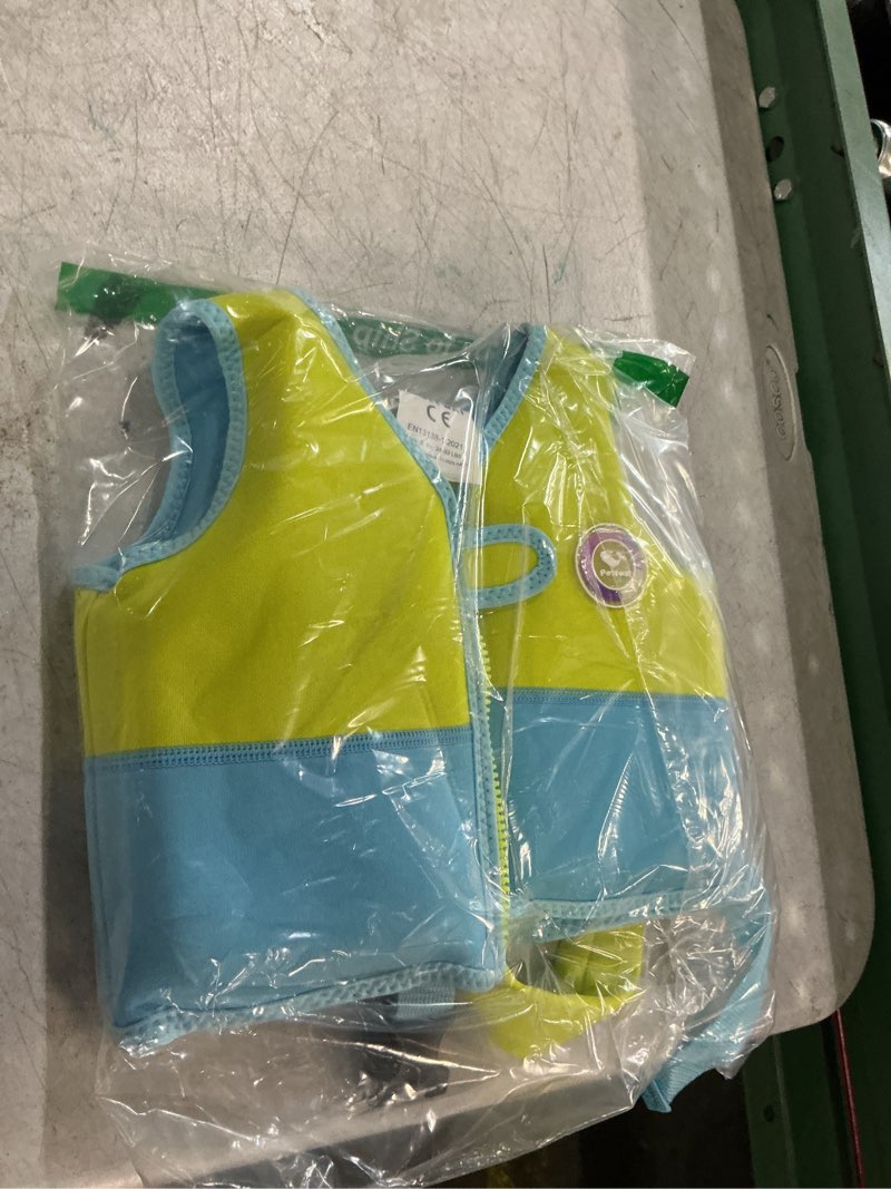 Condition photo showing Good Condition for pottwal swim vest for kids - swim jacket - made of neoprene & epe - with adjustable crotch strap green small
