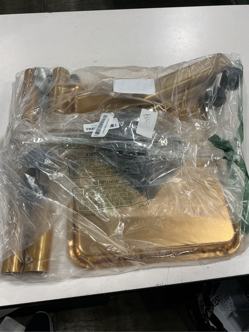 Condition photo showing Good Condition for retain time premium aluminum salon tray, sturdy corrosion-resistant adjustable tray is used for salon tray on wheels, salon tool/color tray, beauty spa tray, dentist tray, etc.…(gold) golden