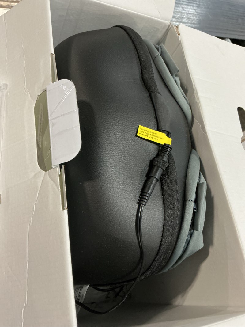 Condition photo showing Good Condition for medcursor foot massager with heat - shiatsu feet massage machine delivers relief for tired muscles & plantar, deep kneading therapy, multi-level settings for home, office use, size up to 13" black