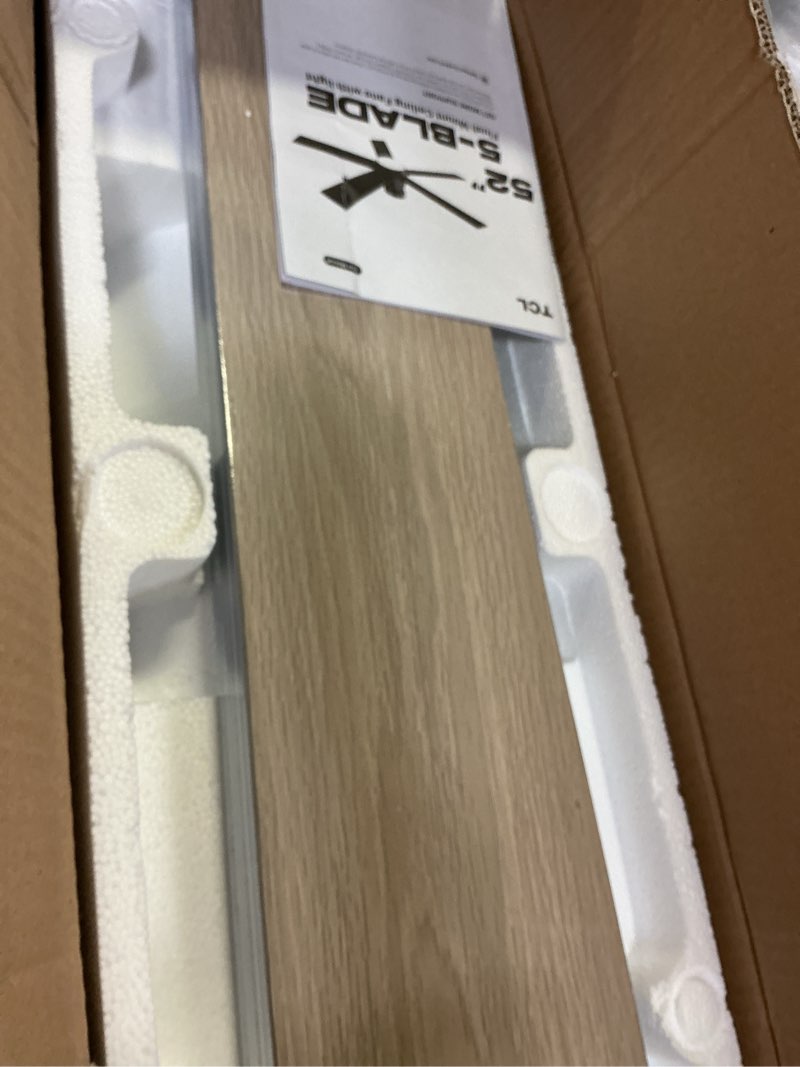 Condition photo showing Good Condition for tcl 52" silver ceiling fan with light and remote, modern led 3-color, quiet motor for bedroom, living room, dining room, ceiling fans with lights (silver)