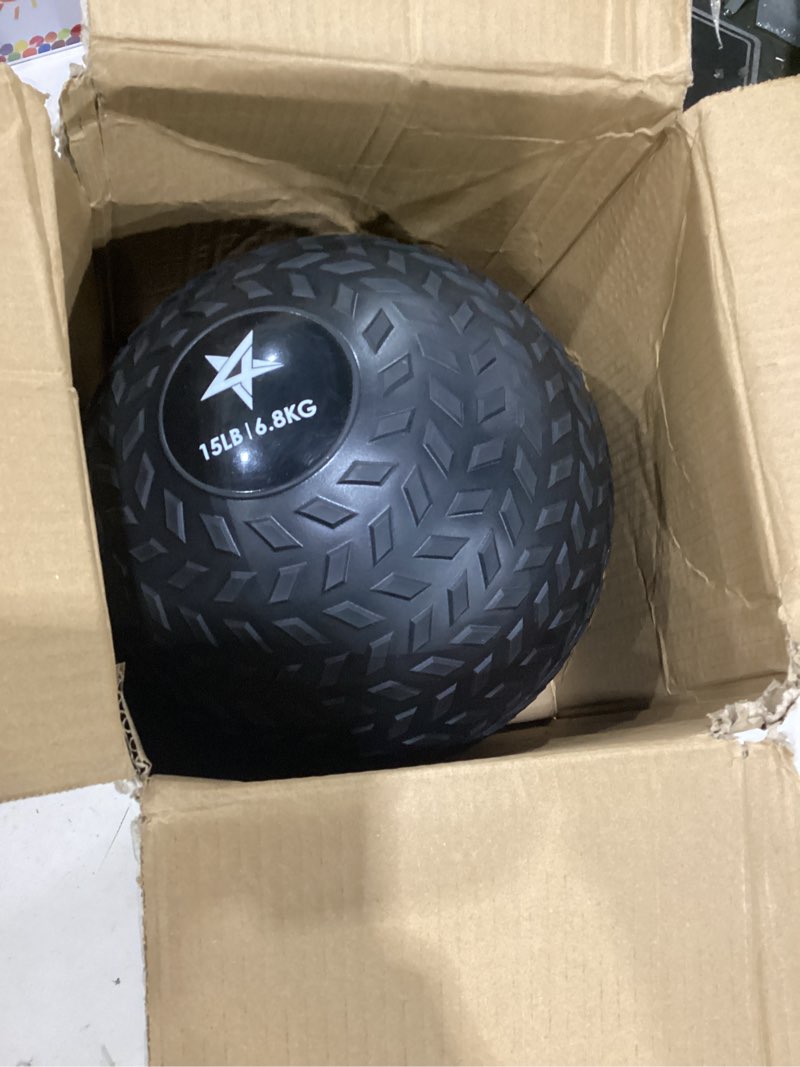 Condition photo showing Good Condition for prosourcefit slam medicine balls 5, 10, 15, 20, 25, 30, 50lbs smooth and tread textured grip dead weight balls for strength and conditioning exercises, cardio and core workouts blue 10 lb