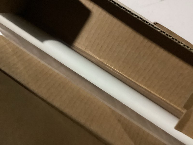 Condition photo showing New/Like New for ivilon drapery window curtain rod - knob design, 1 inch rod, 48 to 86 inch. ivory/white 48" to 86" ivory