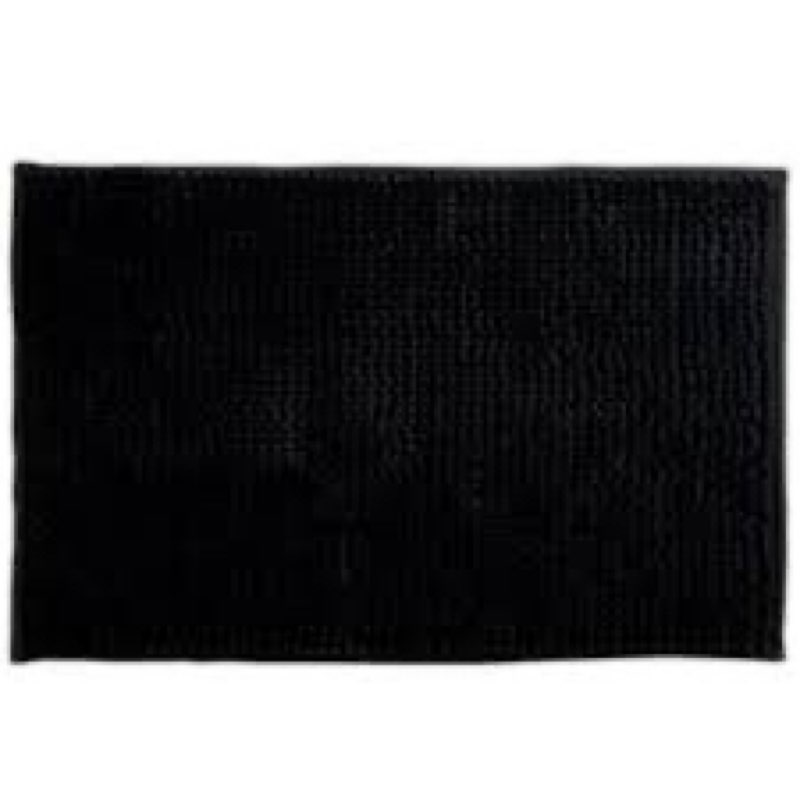 MSV Shaggy Chenille Bath Mat 50 x 80 cm Dark Grey
