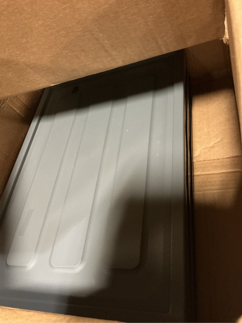 Condition photo showing Good Condition for Glad Collapsible Storage Bin with Lid - 48L Foldable Plastic Box for Garage, Car Trunk, and Organization - Stackable Lidded Container with Handles, Grey