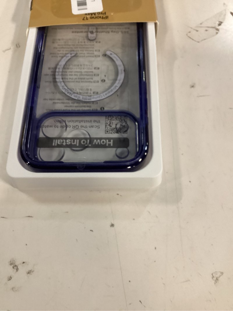 Condition photo showing Good Condition for miracase for iphone 17 pro max case 6.9" full-body phone case with built-in glass screen protector& full camera protector,[magnetic with magsafe] drop proof 17 promax cover, clear blue iphone 17 pro max clear blue