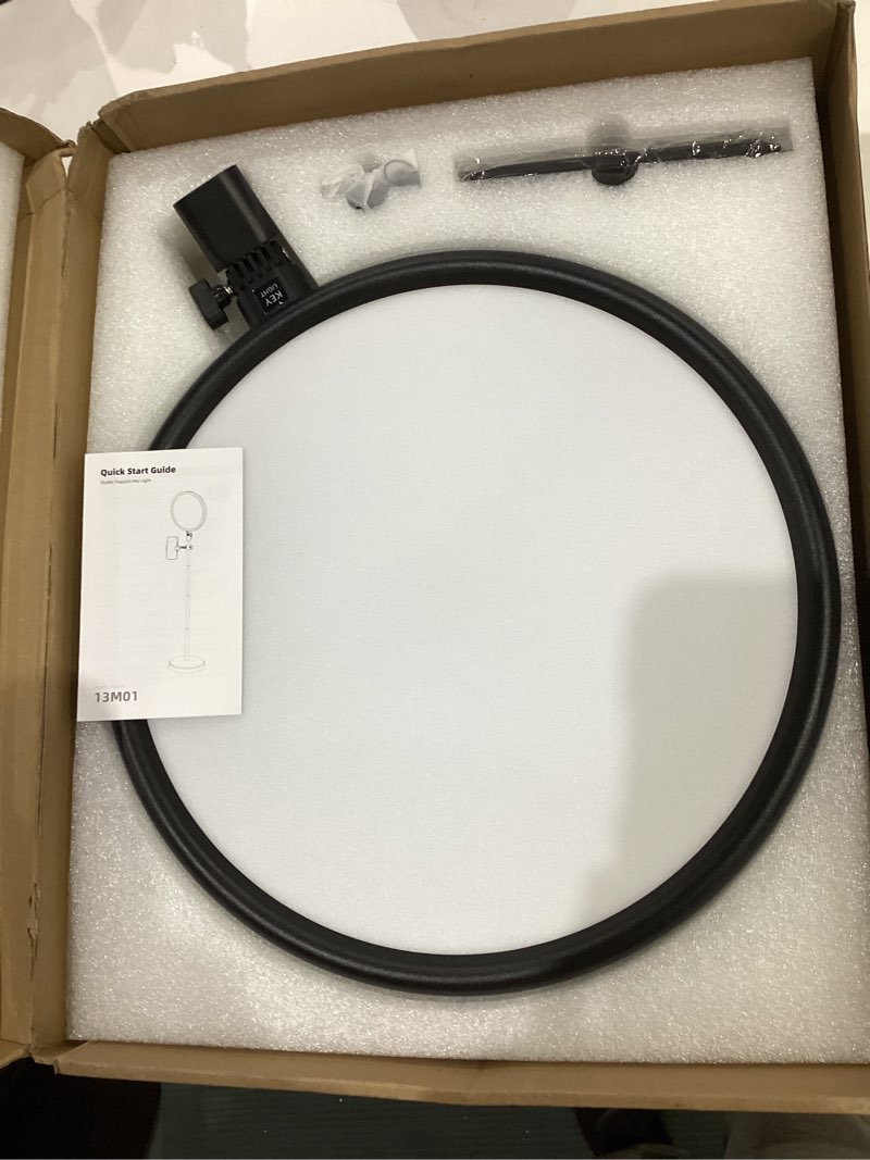 Condition photo showing New/Like New for weilisi large ring light with 79" stand, 6500k professional full-screen big ring light with stand and phone holder, selfie light with remote for studio video photography, tiktok, youtube, live stream