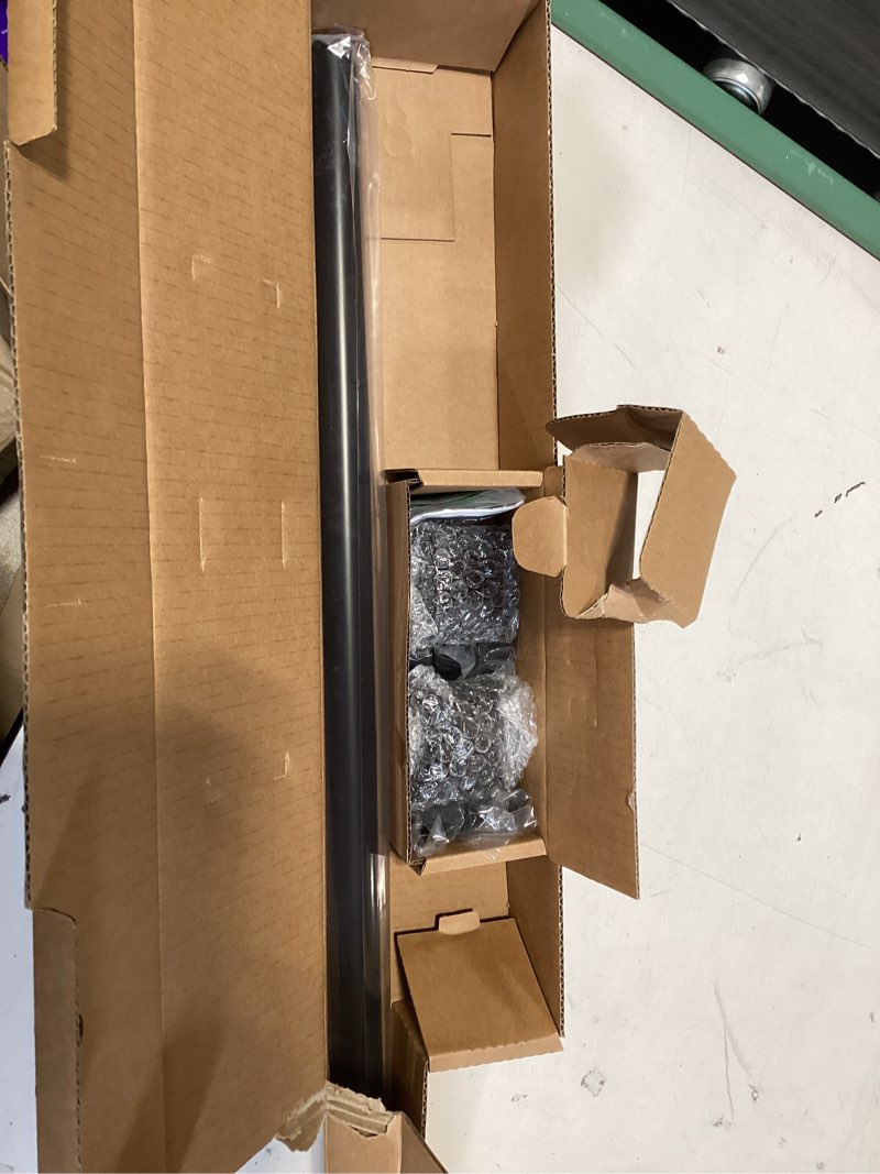 Condition photo showing New/Like New for ivilon drapery treatment window curtain rod - square design 1 1/8 rod. 48 to 86 inch. black 48 to 86 in.