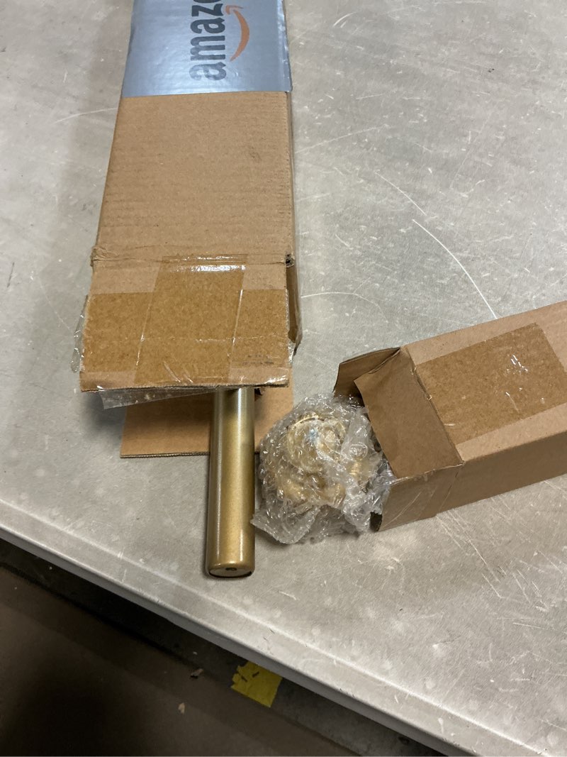 Condition photo showing As Is for 28-48 Inches Curtain Rods for Window, Vimayta 1 Inch Diameter Drapery Rod with Resin Finials, Ideal 