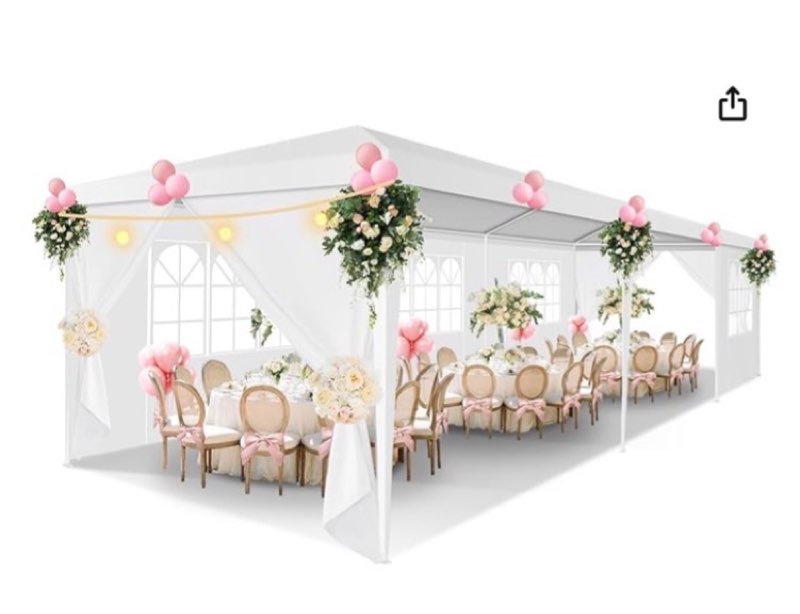 hoteel 10x30 party tent outdoor canopy tent with removable sidewalls, white tents for parties waterproof for patio gazebo shelter carpas wedding events bbq