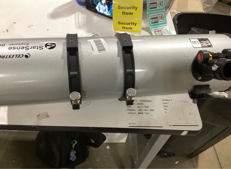 Condition photo showing As Is for celestron starsense explorer 150az app-enabled telescope – 150mm tabletop dobsonian with smartphone dock & starsense app – iphone & android compatible – easy-to-use for beginners starsense explorer 150mm
