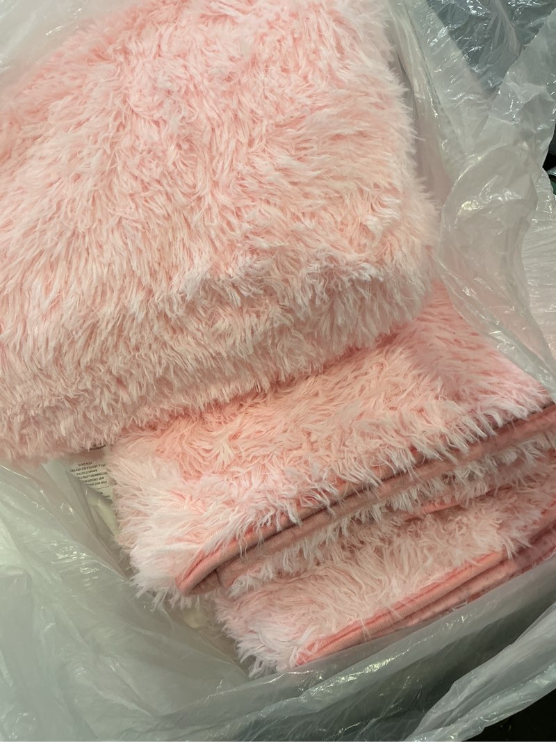 Condition photo showing As Is for OLANLY 8x10 Machine Washable Large Area Rugs for Living Room, Bedroom, Soft Fluffy Shaggy Bedside Rug, Indoor Floor Carpet for Kids Girls and Boys, Dorms, Nursery, Home Decor Aesthetic, Pink 8x10 ft Pink