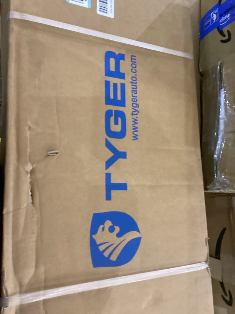 Condition photo showing New/Like New for Tyger Auto TG-RK1B707B Folding Hitch-Mounted Ski/Snowboard Rack Fits 2" or 1.25" Receiver Carries 6 Pair Skis or 4 Snowboards | Key Lock | Security Strap | Vertical Adjustable | Tilt Access