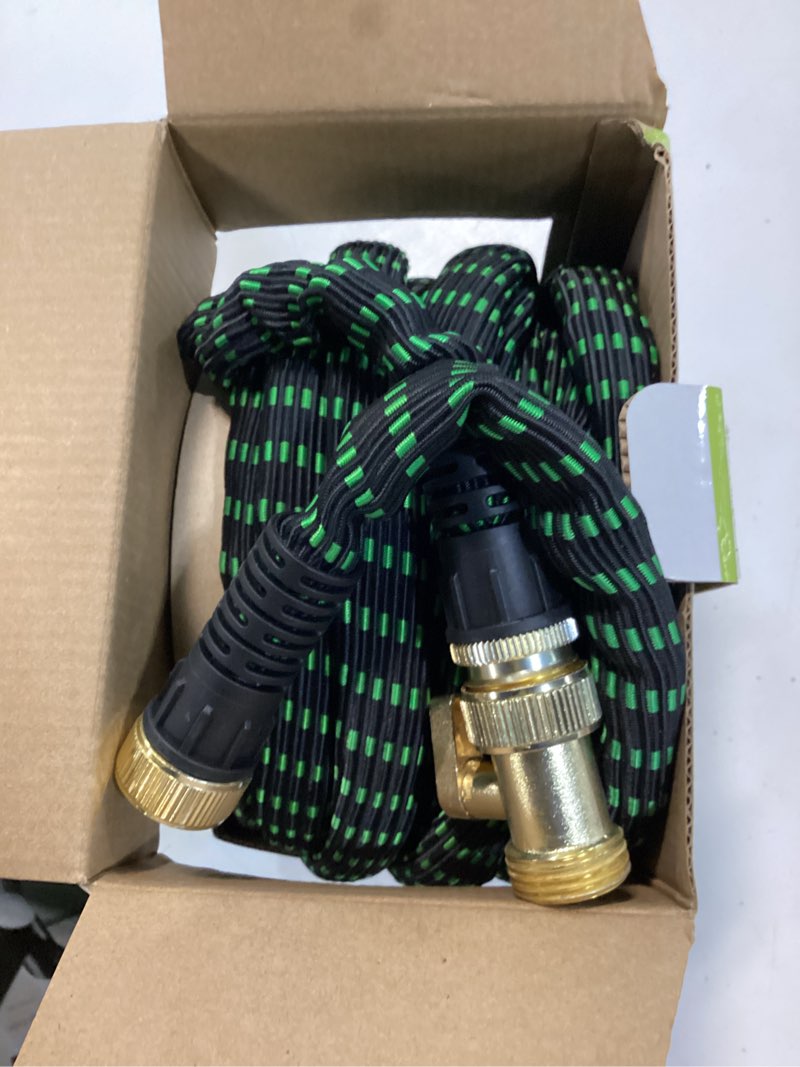 Condition photo showing As Is for flex-able hose flex-able xtreme hose 50ft - kink free, expandable, heavy duty, green garden hose